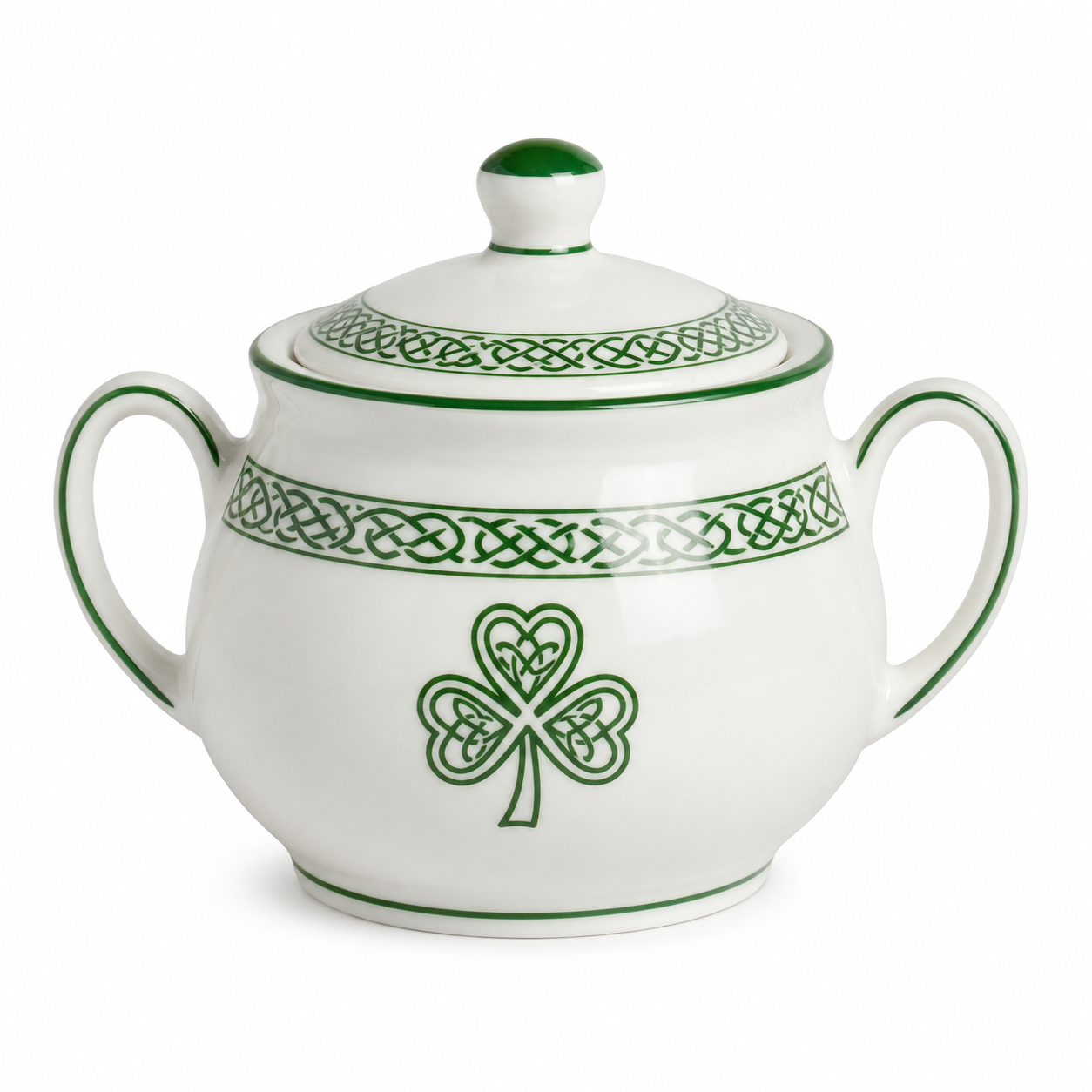 Irish-Inspired Ceramic Sugar Bowl