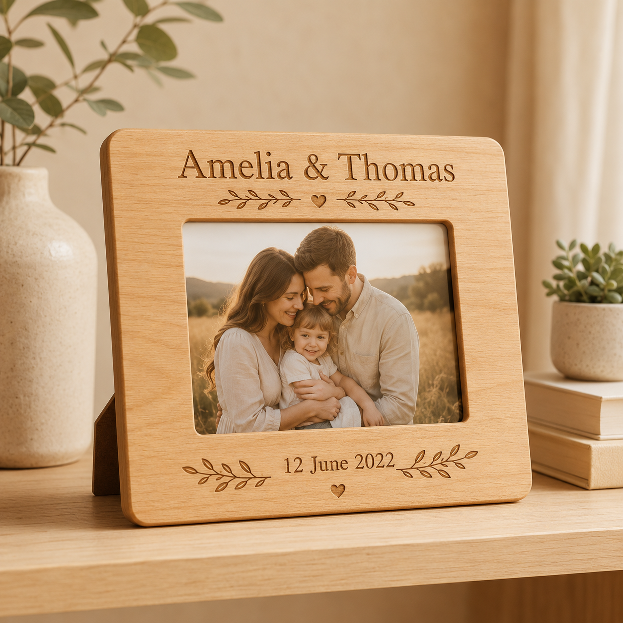 Personalised Engraved Wooden Photo Frame