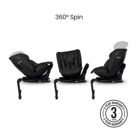 Silver Cross Motion 3 All-Size 360 Car Seat - Iconic Black