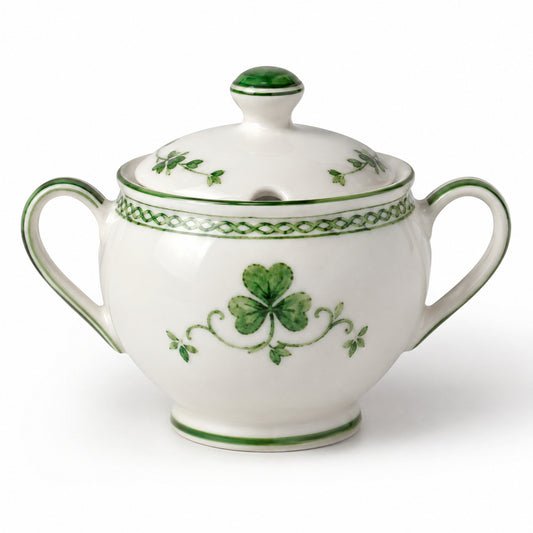 Irish-Inspired Ceramic Sugar Bowl
