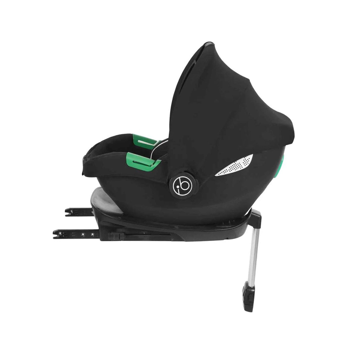 Ickle Bubba Stomp Luxe 12 Piece Travel System with i-Size Cirrus Car Seat & ISOFIX Base - Black/Charcoal Grey/Tan