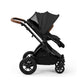 Ickle Bubba Stomp Luxe 12 Piece Travel System with i-Size Cirrus Car Seat & ISOFIX Base - Black/Charcoal Grey/Tan