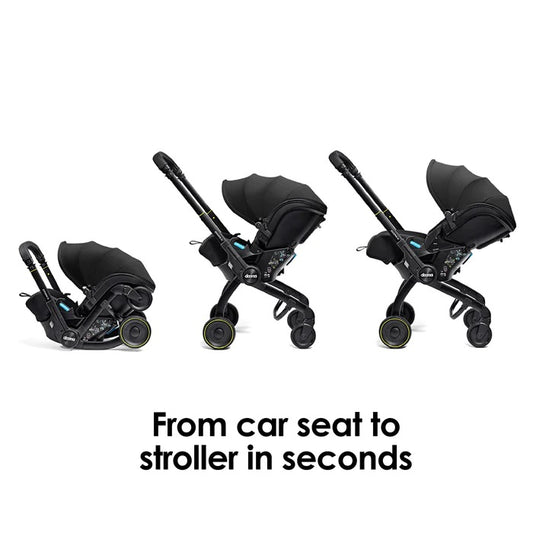 Doona X infant Car Seat/Stroller/Mirror and Isofix Base – Nitro Black