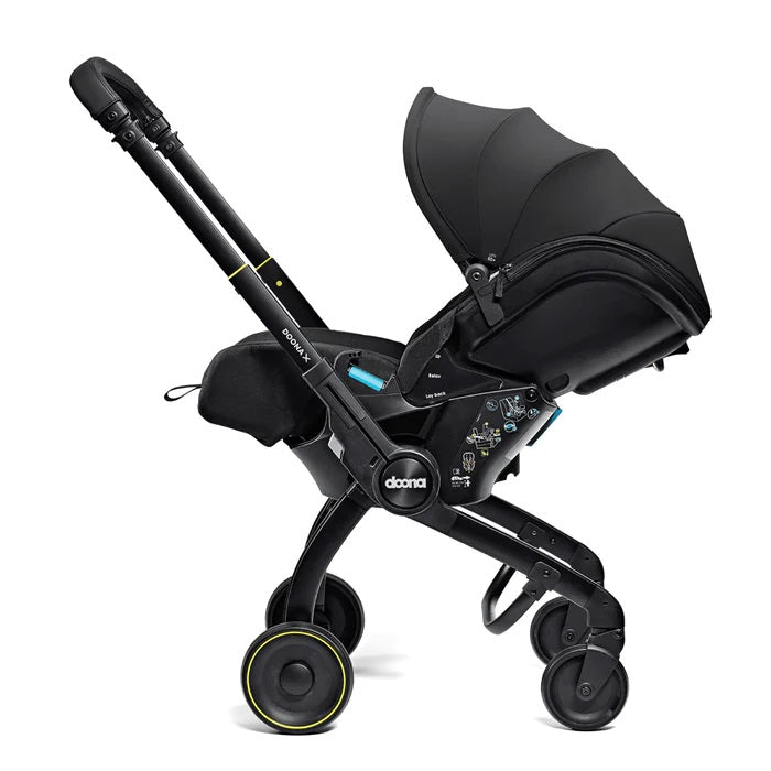 Doona X infant Car Seat/Stroller/Mirror and Isofix Base – Nitro Black