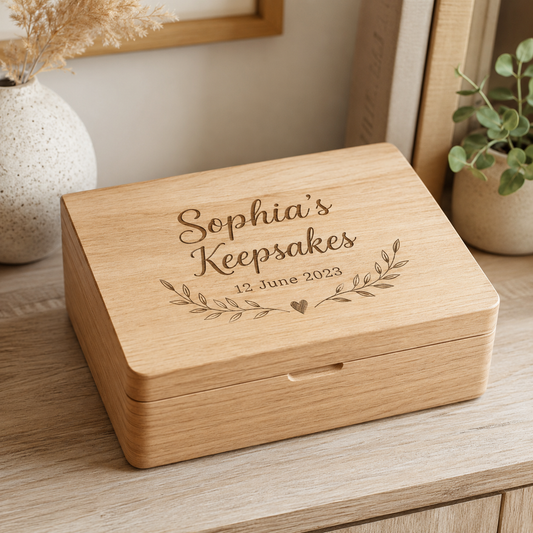 Personalised Wooden Keepsake Box