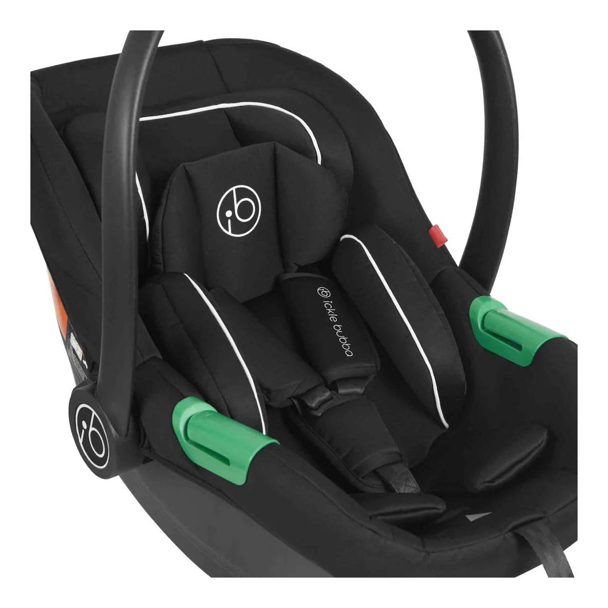 Ickle Bubba Stomp Luxe 12 Piece Travel System with i-Size Cirrus Car Seat & ISOFIX Base - Black/Charcoal Grey/Tan