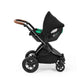 Ickle Bubba Stomp Luxe 12 Piece Travel System with i-Size Cirrus Car Seat & ISOFIX Base - Black/Charcoal Grey/Tan