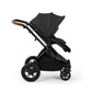 Ickle Bubba Stomp Luxe 12 Piece Travel System with i-Size Cirrus Car Seat & ISOFIX Base - Black/Charcoal Grey/Tan