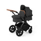 Ickle Bubba Stomp Luxe 12 Piece Travel System with i-Size Cirrus Car Seat & ISOFIX Base - Black/Charcoal Grey/Tan